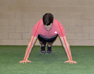 Kevin Carr demonstrating hand width position